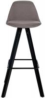 Barhocker Corbin Stoff Square schwarz taupe 