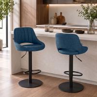 Barhocker HD Milet B Stoff blau Barhocker HD Milet B Stoff blau