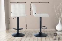 2er Set Barhocker Peru Samt schwarz creme 