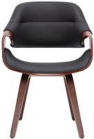 Esszimmerstuhl Maira Kunstleder walnuss/schwarz 