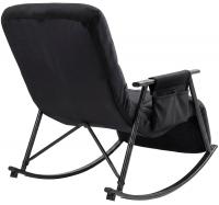 Schaukelstuhl Elara Samt schwarz 