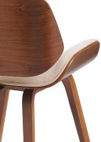 Besucherstuhl Beverley Stoff walnuss/creme 