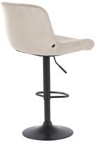 Barhocker Solon Schwarz Samt creme 