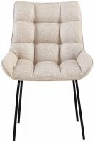 2er Set Stuhl Saranda Stoff schwarz elfenbein 