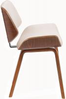 2er Set Besucherstuhl Beverley Stoff walnuss/creme 