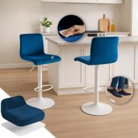 Barhocker Hover Samt W blau 