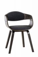 Besucherstuhl Kingston Stoff grau/dunkelgrau