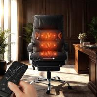 Bürostuhl Sirba mit Massagefunktion Kunstleder schwarz 