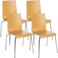4er Set Besucherstuhl Gahanna natura