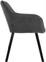 Esszimmerstuhl Vienna Cord schwarz dunkelgrau 