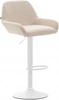 2er Set Barhocker Braga Stoff weiß creme 
