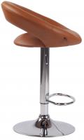 2er Set Barhocker Olinda Kunstleder chrom hellbraun 