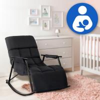 Schaukelstuhl Cathy Stoff schwarz 