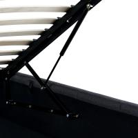 Bett Ladia Stoff 160x200 cm dunkelgrau Bett Ladia Stoff 160x200 cm dunkelgrau