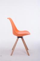 Besucherstuhl Troyes Drehbar Natura Rund orange 
