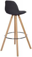 Barhocker Corbin Stoff Rund natura dunkelgrau 