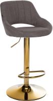 Barhocker Milet Stoff gold dunkelgrau 