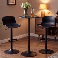 2er Bartisch Set Velor Kunststoff schwarz 2er Bartisch Set Velor Kunststoff schwarz