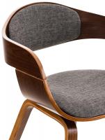 2er Set Stühle Kingston Stoff walnuss/hellgrau 