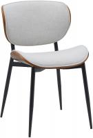 Besucherstuhl Enid Stoff walnuss/creme 