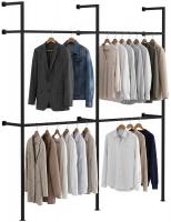 Wandgarderobe Arundel 195,5x35x220 cm schwarz