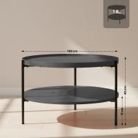 Couchtisch Corbitan 80 cm grau 