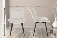Stuhl Largo Samt creme Stuhl Largo Samt creme