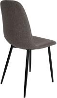 4er Set Esszimmerstühle Napier Stoff taupe 