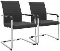 2er Set Besucherstuhl Hakon grau 