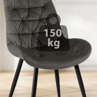 2er Set Esszimmerstuhl Rossford anthrazit 