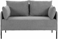 Ziden Couch 2 Sitzer Stoff hellgrau 