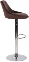 Barhocker Lazio Samt chrom braun 