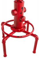 2er Set Barhocker Lumos Vintage Kunstleder rot dunkelgrau 