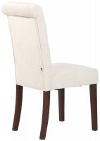 2er Set Esszimmerstühle Lisburn Samt creme 