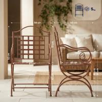Gartenmöbel-Set Viro mit 2 Stühlen antik braun Gartenmöbel-Set Viro mit 2 Stühlen antik braun