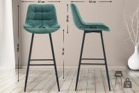 2er Set Barhocker Dartford Stoff  grün 