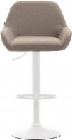 2er Set Barhocker Braga Stoff weiß taupe 