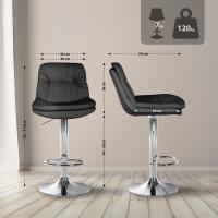 Barhocker Laurel Kunstleder chrom schwarz