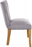 2er Set Esszimmerstuhl Zadar Stoff antik-hell grau 