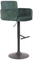 Barhocker Los Angeles Samt schwarz dunkelgrün