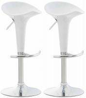 2er Set Barhocker Saddle weiß