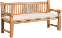 Teakbank Daxon mit Sitzkissen 180 cm creme