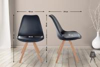 Stuhl Sofia Kunstleder Rund schwarz 