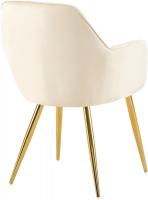 Esszimmerstuhl Cheryl Samt gold creme 