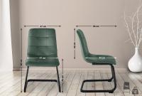 2er Set Esszimmerstuhl Vermont Samt dunkelgrün 