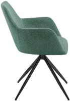 2er Set Esszimmerstuhl Olema Stoff grün 