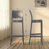 Barhocker Flamur dunkelgrau 