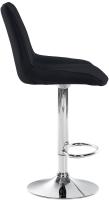 2er Set Barhocker Toni Stoff chrom schwarz 