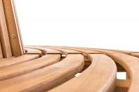Baumbank Leming halbrund 200 cm teak 