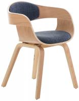 2er Set Stühle Kingston Stoff natura/blau 